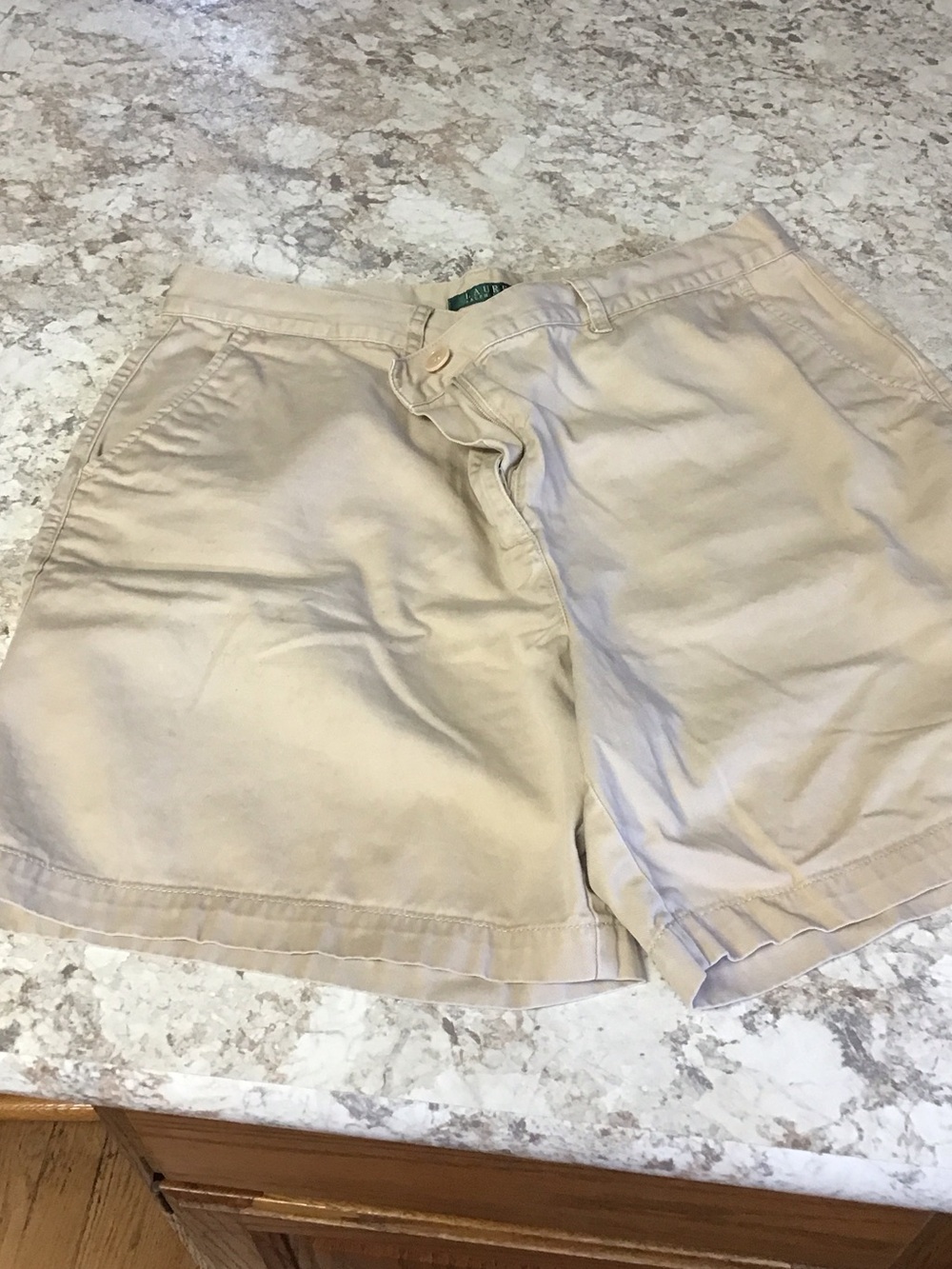 Lauren Ralph Lauren Women's Khaki Cotton Bermuda Shorts